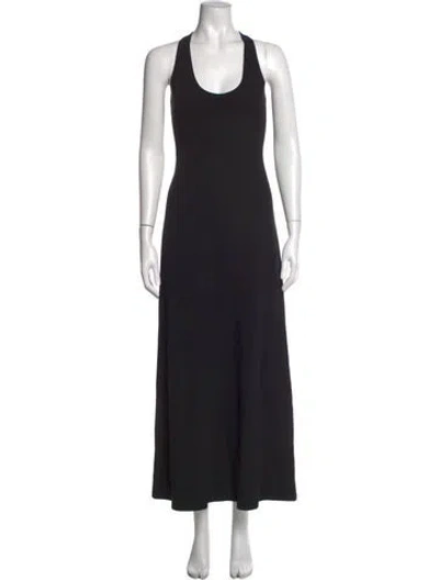 Pre-owned Leset Halterneck Long Dress In Black