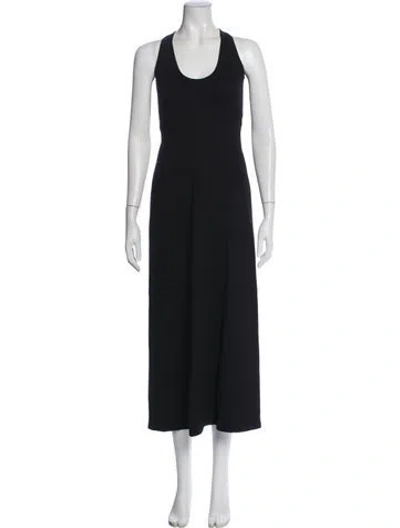 Pre-owned Leset Halterneck Midi Length Dress In Black