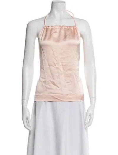 Pre-owned Leset Halterneck Sleeveless Top W/ Tags In White