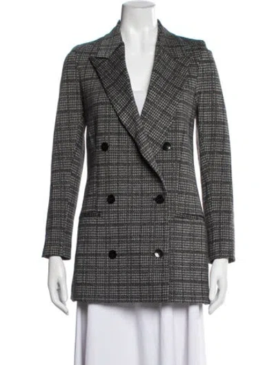 Pre-owned Leset Houndstooth Print Coat W/ Tags In Black/metallic