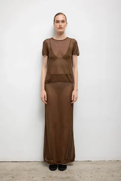 Leset Jack Ankle Skirt In Brown