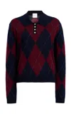 Leset James Argyle-knit Polo In Blue