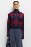 Leset James Argyle Polo In Multi