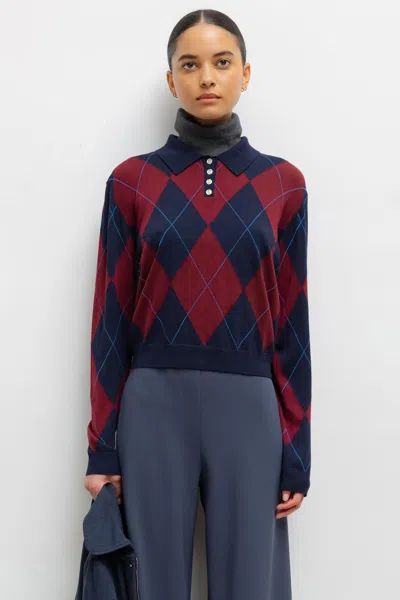 Leset James Argyle Polo In Multi
