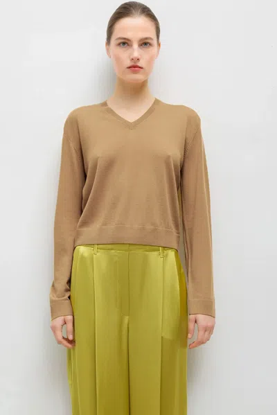 Leset James Classic V Neck In Neutral