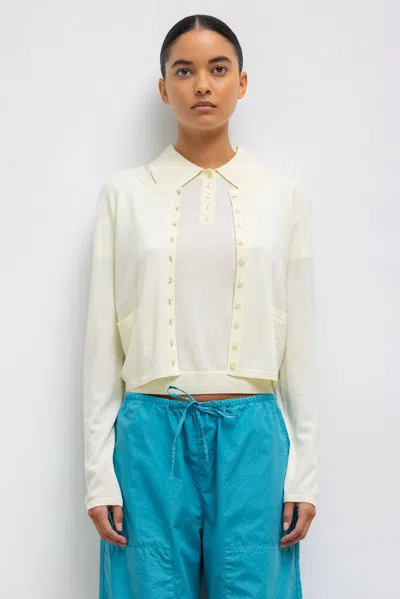 Leset James Crew Cardigan In Chapel