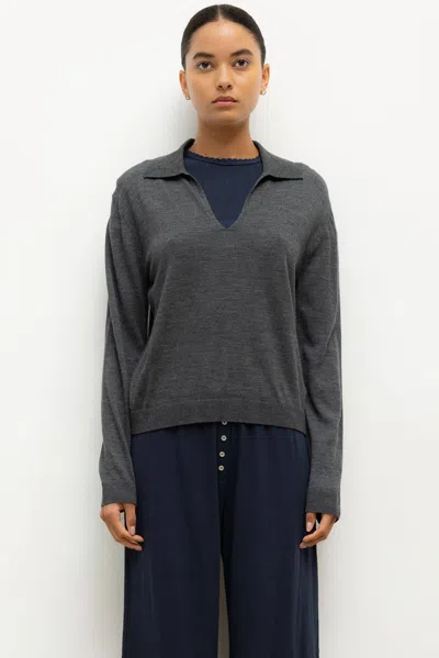Leset James Fitted Polo In Gray