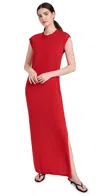 Leset James Wool Maxi Dress In Lipstick