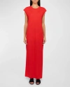Leset James Wool Maxi Dress In Lipstick