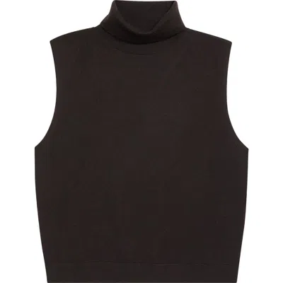 Leset James Merino Wool Sleeveless Sweater In Brown