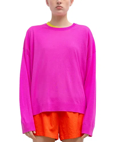 Leset James Oversized Crewneck Sweater In Pink