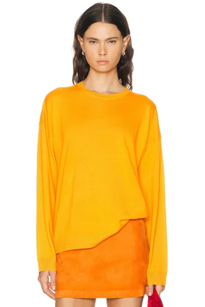 Leset James Oversized Crewneck Sweater In Yellow