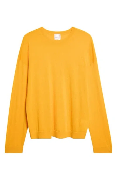 Leset James Oversized Merino Wool Sweater In Yellow