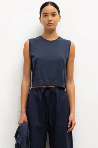 Leset James Sleeveless Crew In Blue