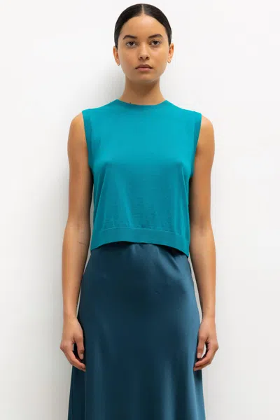 Leset James Sleeveless Crew In Blue