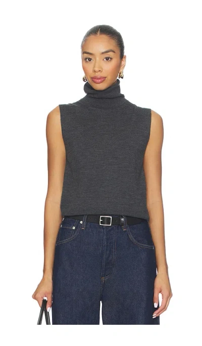 Leset James Sleeveless Turtleneck In Gray