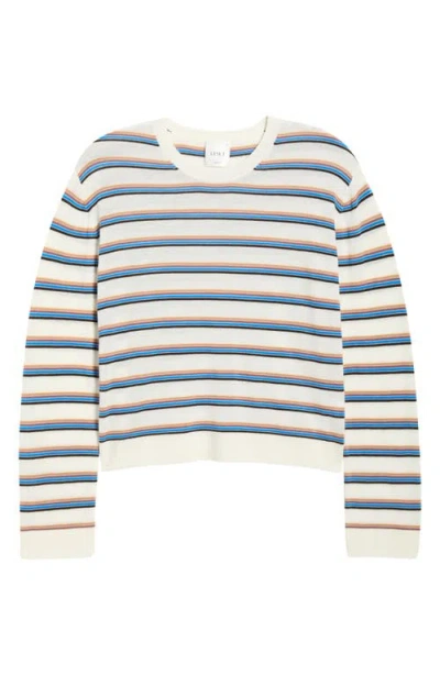 Leset James Stripe Merino Wool Crewneck Sweater In Multi