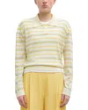 Leset James Stripe Polo In Neutral