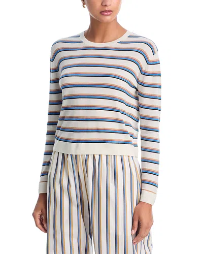 Leset James Stripe Merino Wool Crewneck Sweater In Multi