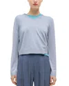 Leset James V Neck Merino Wool Sweater In Purple
