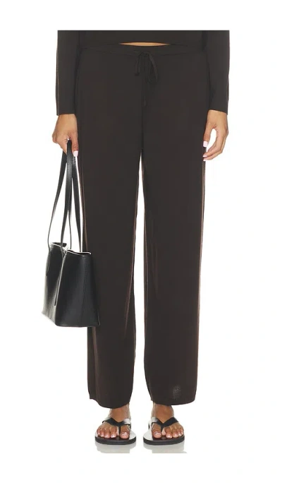Leset James Wide Leg Pant In Chocolate