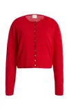 Leset James Wool Cardigan In Red