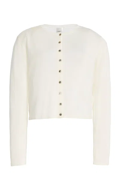 Leset James Wool Cardigan In White