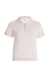 Leset James Wool Polo Shirt In Pink