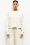 Leset Jamie Patch Crew In White