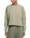Leset Jamie Patch Crew Sweatshirt In Green