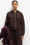 Leset Jamie Patch Hoodie In Brown