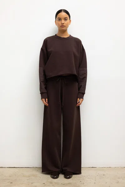 Leset Jamie Wide Leg Pant In Brown