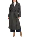 Leset Jane Wool-blend Trench Coat In Gray