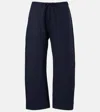Leset Jane Wool-blend Wide-leg Pants In Blue