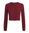 Leset Jersey Lauren Ii Cropped Cardigan In Burgundy