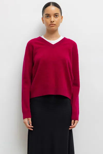 Leset Jesse V Neck Pullover In Purple