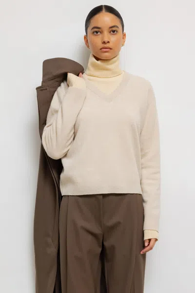 Leset Jesse V Neck Pullover In White