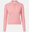 Leset Jesse Wool Polo Shirt In Pink