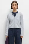 Leset Jesse Wool Cardigan In Gray