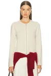 Leset Jesse Zip Cardigan In Neutral