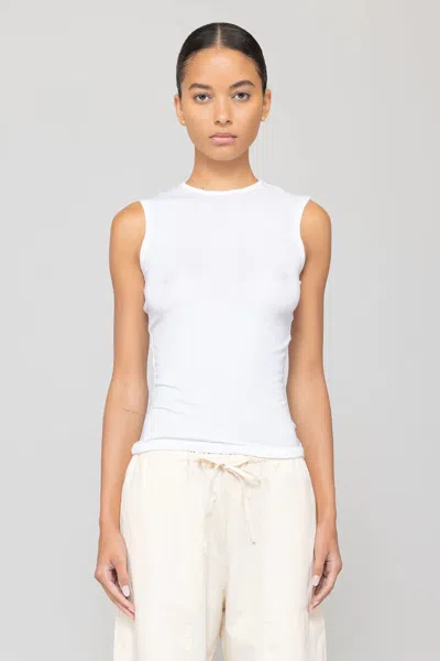 Leset Julien Knit Tank Top In White