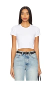 Leset Kelly Crop Slim Fit Tee In 白色