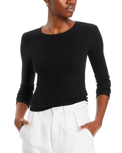 Leset Kelly Slim Fit Long Sleeve Tee In Black