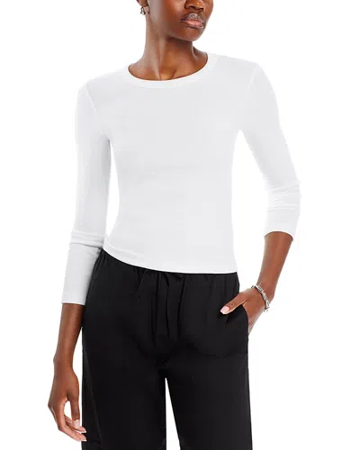 Leset Women's Kelly Long-sleeve Slim-fit T-shirt In White