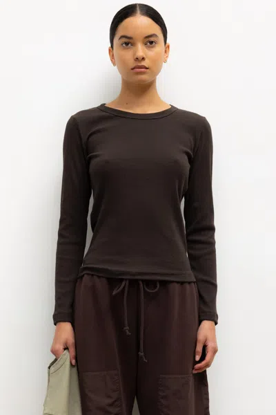 Leset Kelly Slim Fit Long Sleeve In Brown