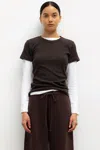 Leset Kelly Slim Fit Tee In Brown
