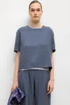 Leset Kim Boxy Tee In Gray
