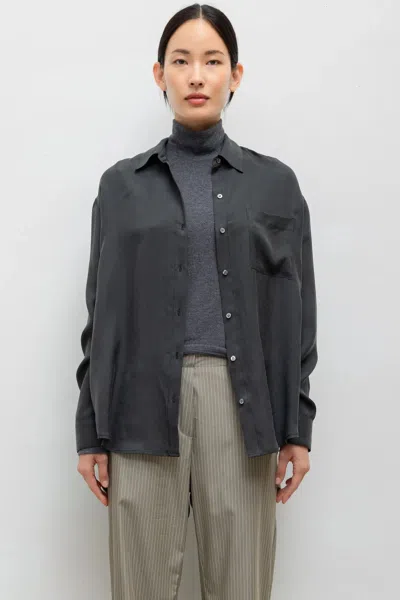 Leset Kim Classic Button Down In Blue