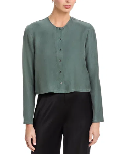 Leset Kim Classic Cardigan In Green