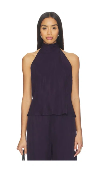 Leset Kim Halter Top In Purple